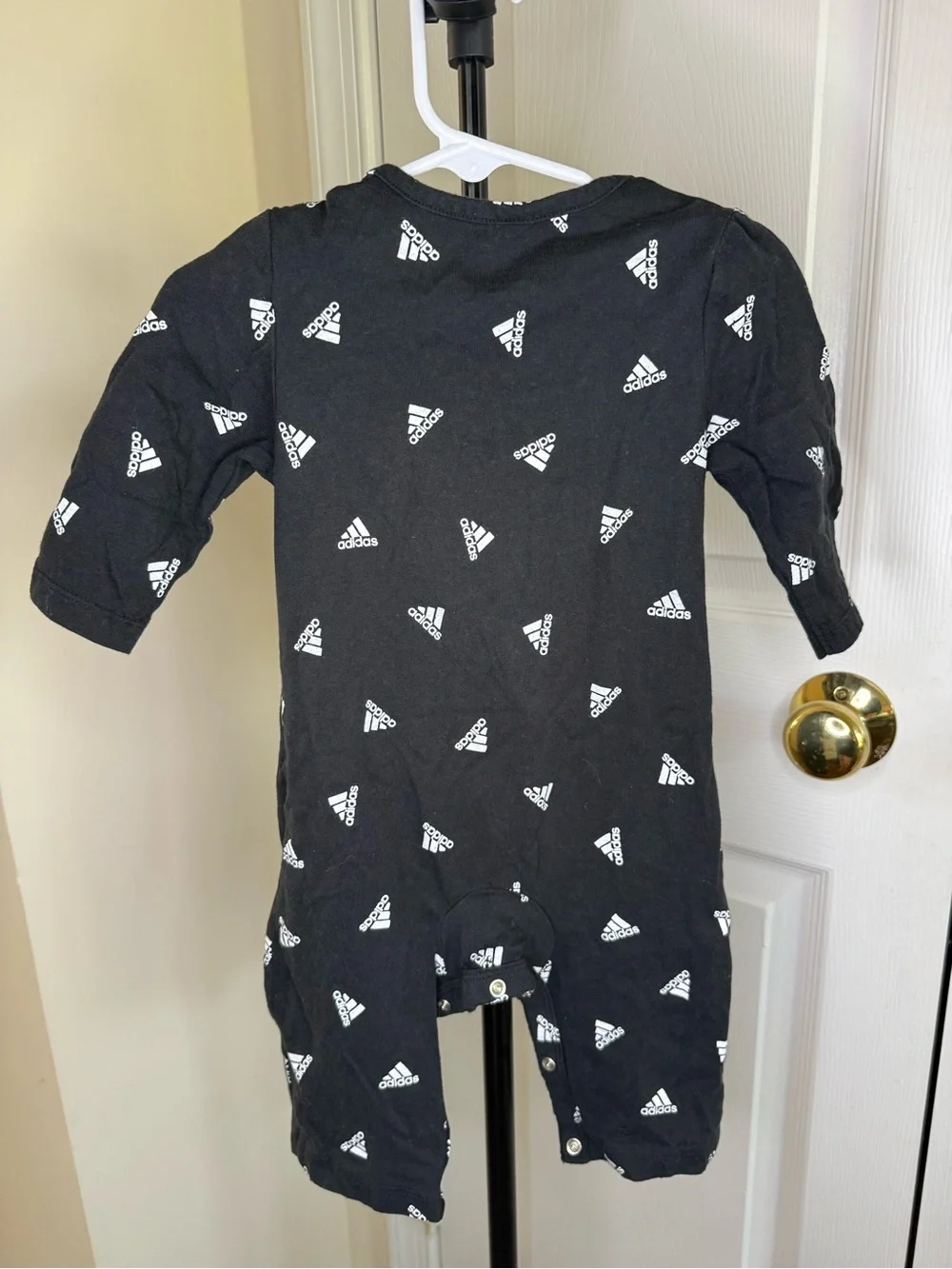 Adidas Black & Pink Logo Baby One-Piece